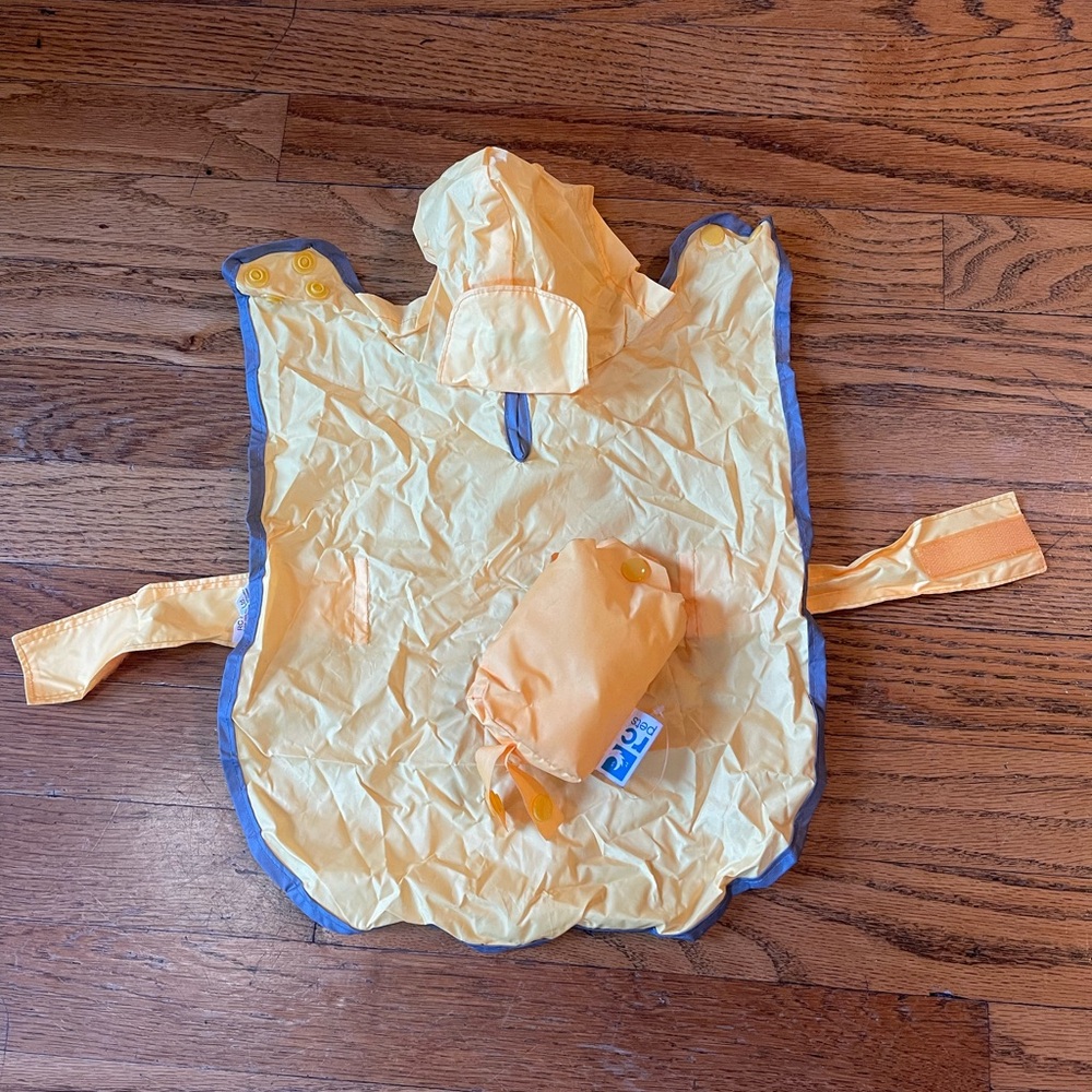 Yellow Compact Dog Rain Poncho